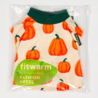Fitwarm Pumpkin Dog Pajamas, Thanksgiving Outfit for Small Dogs Boy Girl, Fall Pet Clothes, Beige, Orange, Green, XS - Image 7