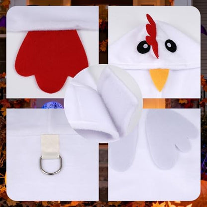 Nydotd Dog Halloween Chicken Costume Dog Hoodie Cosplay Sweatshirt - Image 3