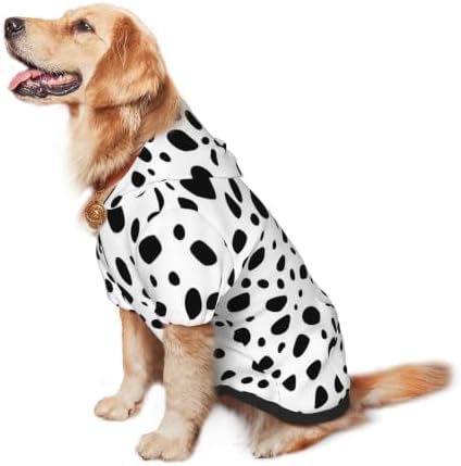 Cute Dalmatian Dog Costume, Animal Dalmatian Print Pet Clothes for Halloween Cosplay Puppy Winter Sweatshirt Warm Sweater Coat Jacket XXL - Image 7