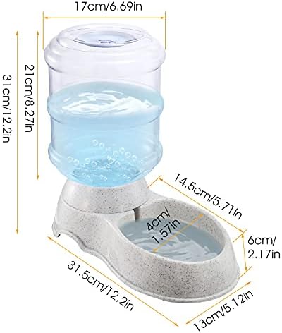 3.5L/1Gallon Automatic Replenish Pet Water Dispenser, Self-Dispensing Gravity Pets Water Feeder for Cats & Small, Medium Dogs