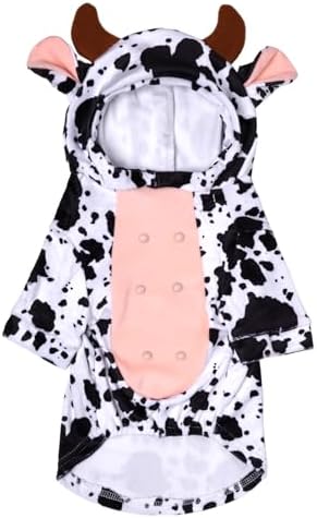 Pistha Dog Cow Costume Funny Pet Halloween Costumes for Halloween Dog Cat,S - Image 7