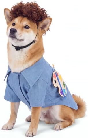 Dansydaisy 4 Pcs Halloween Dog Costume, Puppy 80s Painter Artist Outfit, XL by Dansydaisy