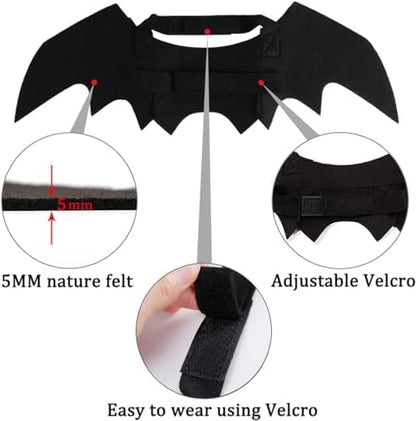 Pet Costumes Bat Wings for Puppy and Cat Halloween Dog Costumes Party Cosplay Decoration Black Apparel for Cat Small Dogs (Black, Large) - Image 4