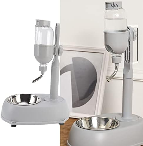 Pet Standing Water, 500ml Multifunctional Detachable Water Dispenser with Dispenser Bowl Height Adjustable Automatic Feeder
