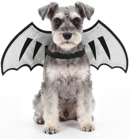 Dog Dragon Wings, Halloween Dragon Costume for Dog Cat, Silver, S by SilTriangle