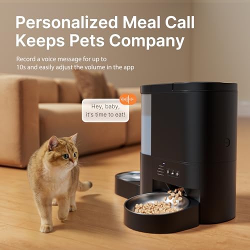 Automatic Cat Feeder and Water, 5G WiFi App Control Cat Dry Food Dispenser