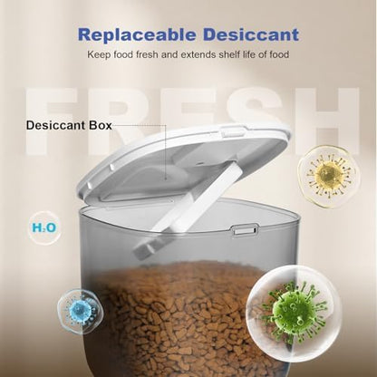 ANDOLL HOME Automatic Cat Feeder, 3L Cat Food Dispenser with 10s Voice Recorder, Pet Feeder up to 8 Meals per Day, Timed Dog Feeder