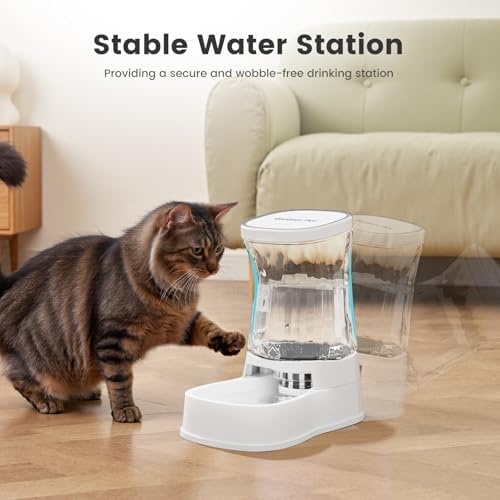 Gardner Pet 1.0Gal Gravity Automatic Dog Water Bowl Dispenser 100% BPA Free(White)