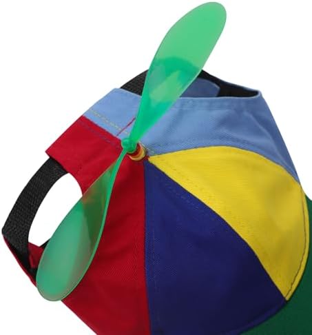 Pet Dog Cute Propeller Baseball Hat Medium Large Dogs Funny Holiday Birthday Party Clown Cap Headband Adjustable Sun Beach Visor Rainbow Helicopter Hat Pet Halloween Cosplay Costume Photo Props - Image 5