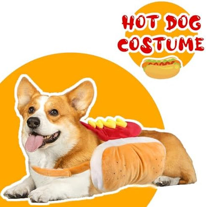 GOYOSWA Dog Hot Dog Costume, Dog Halloween Costumes Funny Pet Hot Dog Costume for XS Small Medium Dogs Cats Pets (Medium) - Image 2