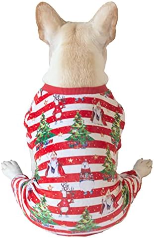 CuteBone Christmas Dog Pajamas Shirt Winter Holiday Cute Pjs Pet Clothes Bodysuit for Doggie Onesies P186L - Image 4