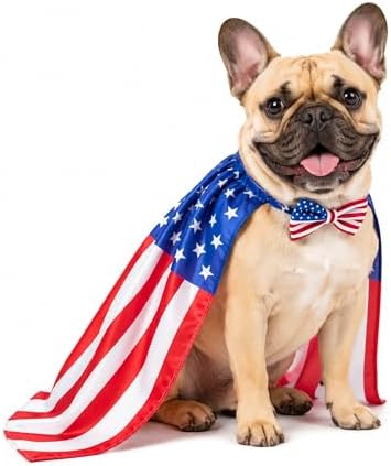 Halloween American Flag Cape Halloween Dog Costume for Medium Pets by Unknown