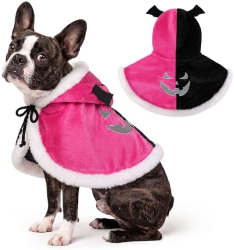 AOFITEE Dog Halloween Costumes Flannel Dog Cape with Funny Pumpkin Print, M by AOFITEE