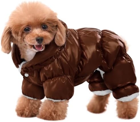 AOFITEE Small Dog Coat Waterproof Dog Winter Jacket Fullbody Dogs Snowsuit by AOFITEE