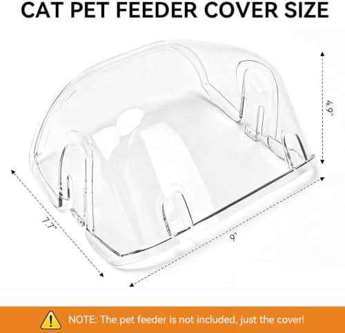 Pet Feeder Rear Cover for Automatic Microchip Pet Cat Feeders, 1 Pack