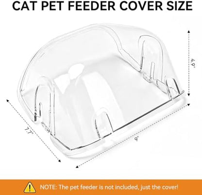 Pet Feeder Rear Cover for Automatic Microchip Pet Cat Feeders, 1 Pack