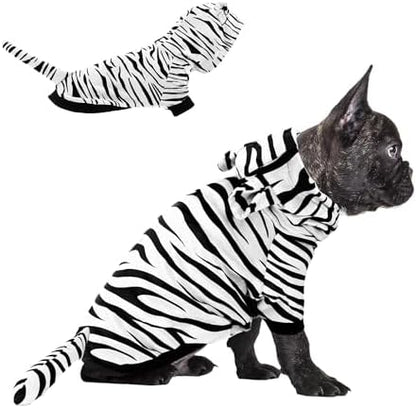 NACOCO Halloween Dog Tiger Costume - Pet White Tiger Cosplay Clothes Coat Hoodie Outfits Cute Warm Winter Apparel for Small and Medium Dogs(White, M) by HOME