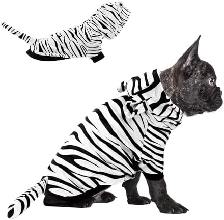 NACOCO Halloween Dog Tiger Costume - Pet White Tiger Cosplay Clothes Coat Hoodie Outfits Cute Warm Winter Apparel for Small and Medium Dogs(White, S) by HOME