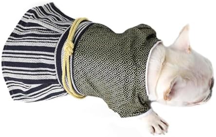 Samurai Pet Costume for French Bulldog, Funny Samurai Outfit, Dog & Cat Party Clothes, Halloween Cosplay (M, Black) - Image 5
