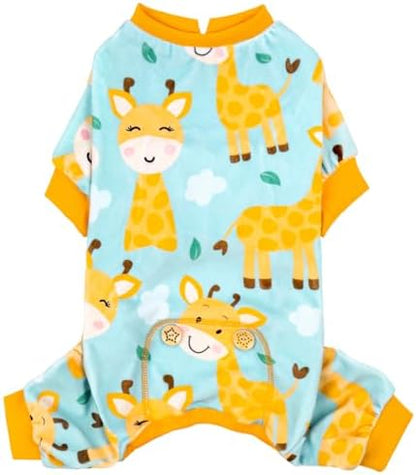 KYEESE Velvet Dog Pajamas for Small Dogs Onesie for Daily Wear, Giraffe by KYEESE