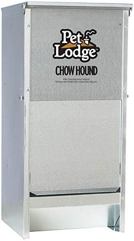 Pet Lodge® Automatic Dog Feeder | Chow Hound Outdoor Pet Feeder | Tough Galvanized Steel | Made in USA (12 Pound)