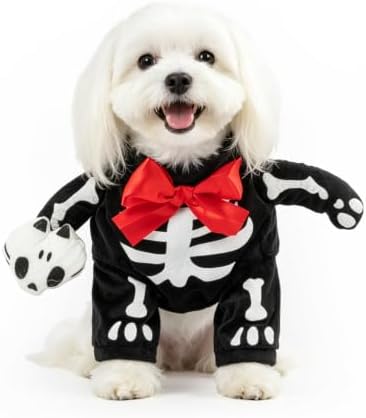 NACOCO Halloween Dog Funny Costume Pet Horror Skeleton Clothes Dog Wonderful Christmas Clothes for Small to Large Dog and Cat(Skeleton,L) by HOME