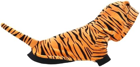 NACOCO Halloween Dog Tiger Costume-Pet Cosplay Clothes Cat Coat Hoodie Outfits Warm Winter Apparel for Dog Small and Medium Cat(Orange, 4XL) - Image 4