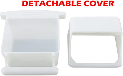 Mcage Lot of 4 Clear Transparent Bird Cage Birds Feeding & Watering Feeder Cups