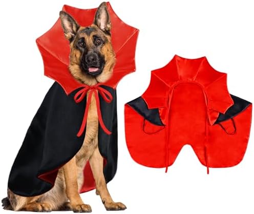 Dog Halloween Costume Dog Vampire Costume Funny Pet Vampire Devil Cape Cloak Halloween Costumes for Small Medium Large X-Large Dogs Pets (X-Large) by Unknown