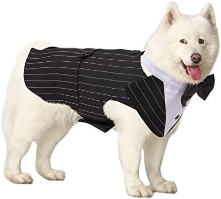 Dog Tuxedo for Large Dogs, Dog Suit and Bandana Set, Dog Costume Outfit by DoraBridal