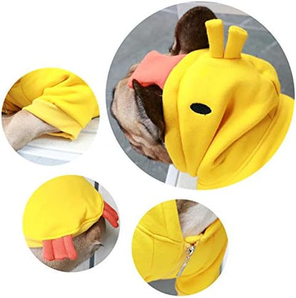 iChoue French Bulldog Halloween Duck Costume Clothes Hoodies Outfits, L - Image 3