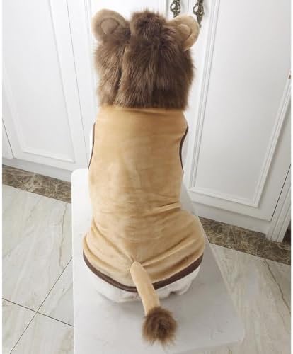 Lion Pet Costume for French Bulldog, Funny Lion Outfit, Dog & Cat Party Clothes, Halloween Cosplay (M, Lion) - Image 5
