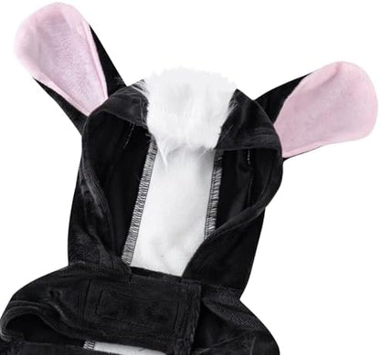 Halloween Dog Skunk Costume Funny Cute Halloween Clothes for Pet Dogs (Black, XL) - Image 4