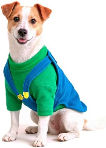 Dog Costume with Hat 3 Pieces Pet Fleece Overalls Set by Unknown