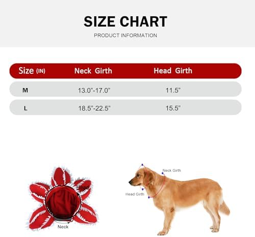 HOTUMN Halloween Pet Scary Flower Hat - Demon Costumes Funny Hat Headband Soft Monster Cosplay Outfit and Cute Dog Decoration for Large Dog - Image 5