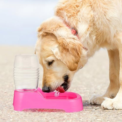 iplusmile Pet Water Feeder Gravity Bowl Non-Spill Dog Puppy Water Dispenser Smooth Surface 7.48X5.90X4.33 Inch for Home and Pet Shop