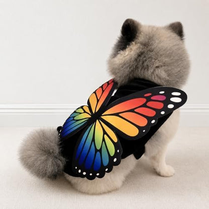 Butterfly Pet Halloween Costume with Wings - Small to Medium-Large Breed Funny Clothes Outfit Apparel (Large) - Image 6