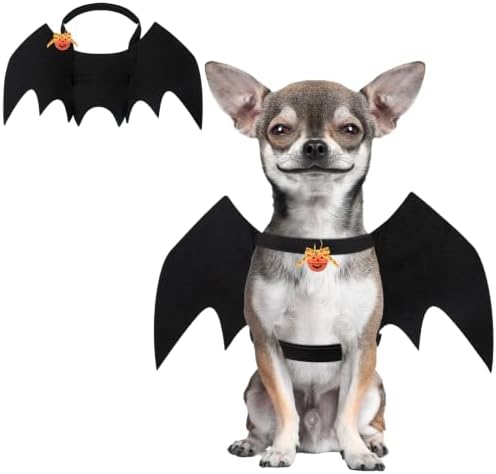 Dog Bat Costume Dog Halloween Costume Dogs Bat Wings with Pumpkin Bell by Coppthinktu