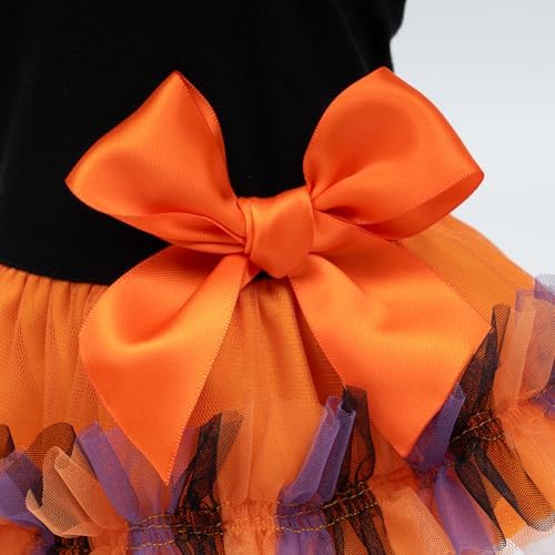 Fitwarm Halloween Cat Face Dog Dress, Funny Halloween Costumes for Small Dogs Girl, Pet Apparel, Black, Orange, Purple, Green, Small - Image 5
