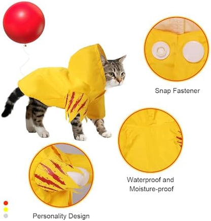 Halloween Dog Costume Bloodstain Hooded Raincoat Red Balloon for Scary Dog - Image 3