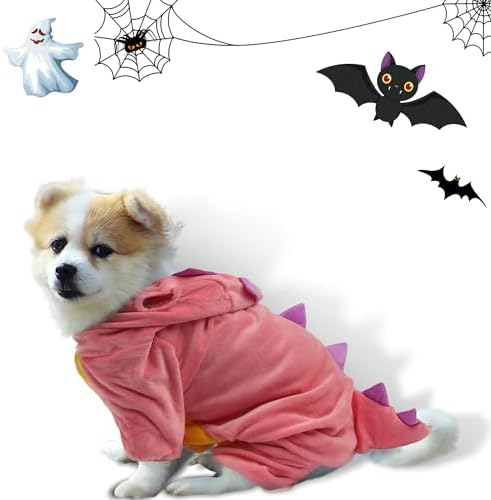 DELIFUR Dinosaur Dog Halloween Costume Pet Dino Hoodie for Large Dogs (4XL, Pink) - Image 5