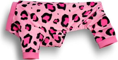 Paiaite Dog Pajamas Onesie: Comfortable Four-Legged Apparel for Small, Medium, & Large Dogs, Polyester Material for Comfort, Wrinkle Resistance, Moisture Wicking, and Stretchiness Pink Leopard 4XL - Image 2