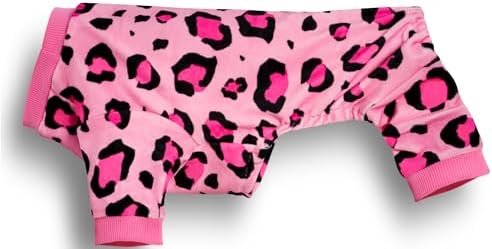 Paiaite Dog Pajamas Onesie: Comfortable Four-Legged Apparel for Small, Medium, & Large Dogs, Polyester Material for Comfort, Wrinkle Resistance, Moisture Wicking, and Stretchiness Pink Leopard 3XL - Image 2
