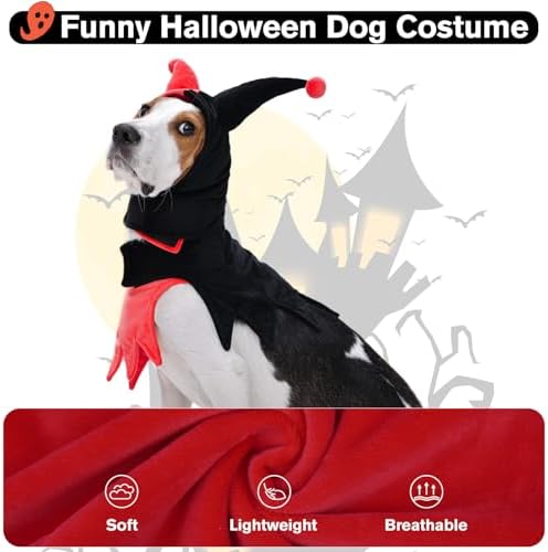 Lelepet Dog Halloween Costume with Hat & Cloak Funny Halloween Pet Outfit - Image 5