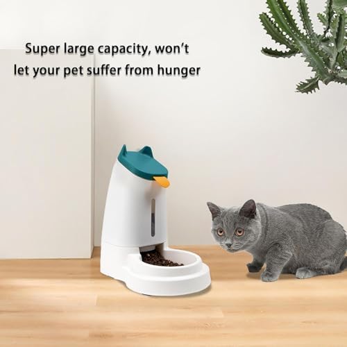 Automatic Pet Feeder & Water Dispenser Set, 3.3L Gravity Food Dispenser + 3.1L Waterer, Non-Electric Cat & Dog Feeding Station with Flow Control, Anti-Slip Base, Large Capacity for Small & Medium Pets