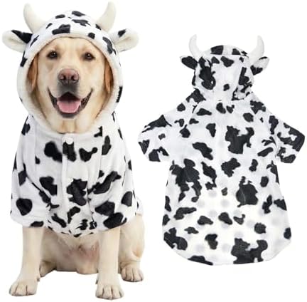 FLAdorepet Halloween Dog Cow Costume Outfits for Small Medium Large Dog,6XL by FLAdorepet
