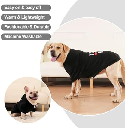 EXPAWLORER Dog Hoodies for Small Medium Large Dogs,Love DAD Black XL - Image 6