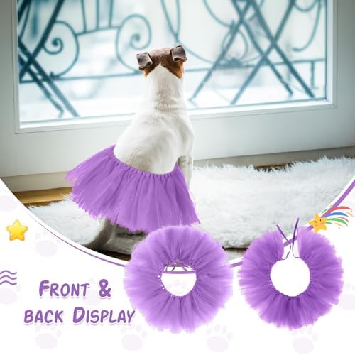 Dog Tutu for Dogs Tulle Skirt Pet Costume, Purple - Image 3