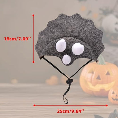 Triceratops Dog Halloween Costume Dinosaur Headpiece Hat with Elastic Strap - Image 2
