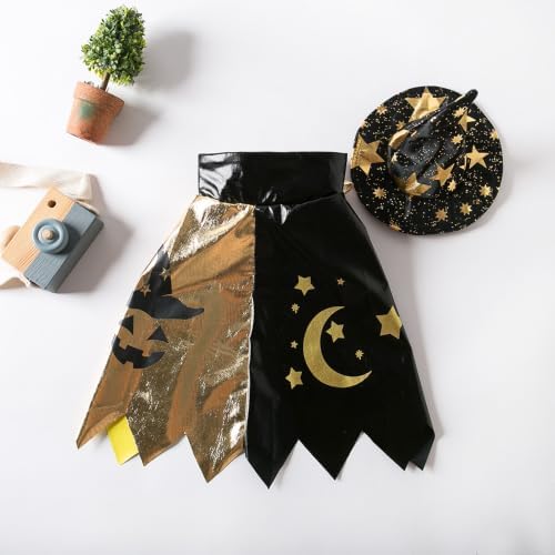 Halloween Dog Costume Witch Cloak Cape Wizard Hat Pet Cat Dog Witch Costumes Adjustable Halloween Costume Set Carnival Holiday Party Supplies Cosplay Clothes - Image 4
